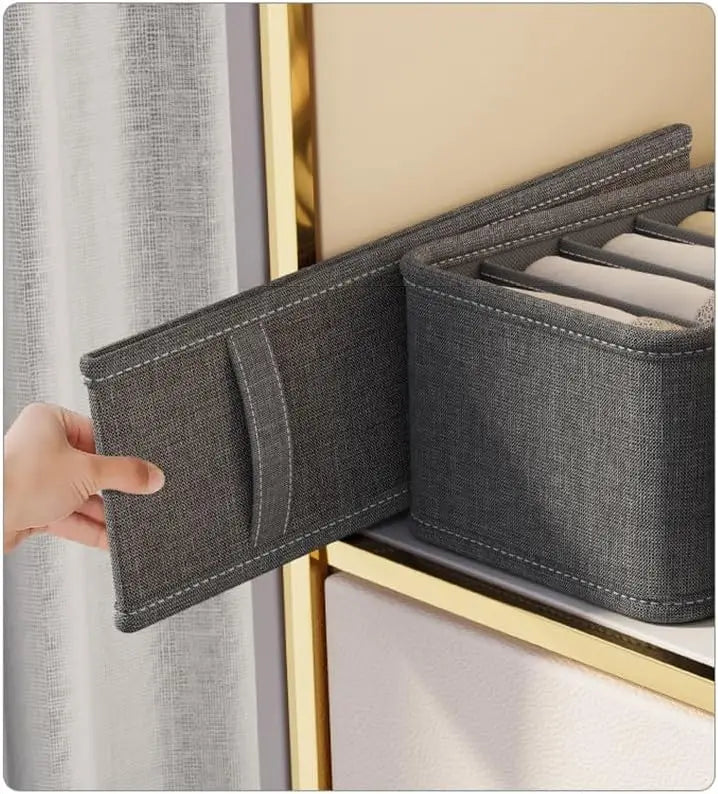 Closet Underwear Organizer Storage Box Drawer Fabric Foldable Cabinet Closet Storage Boxes for Storing Socks Underwear Ties Belt