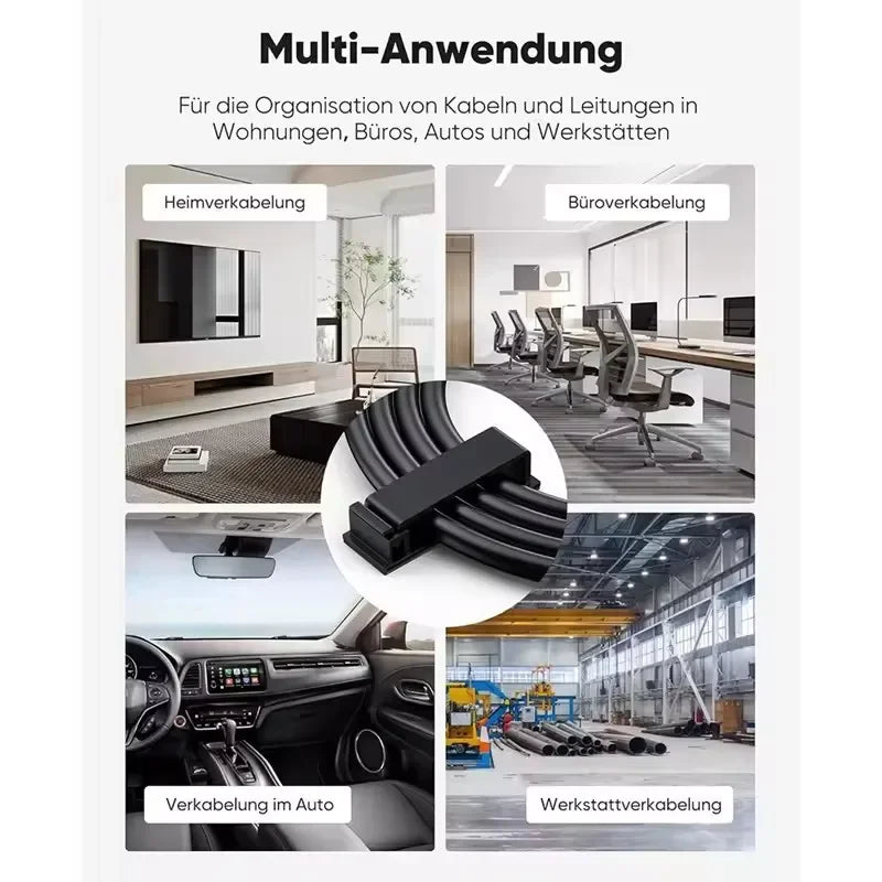 10pcs Self-adhesive Cable Organizer Cable Clamp Clips Holder Clamp Management Car USB Data Cable Decorative Cord Winder Manager