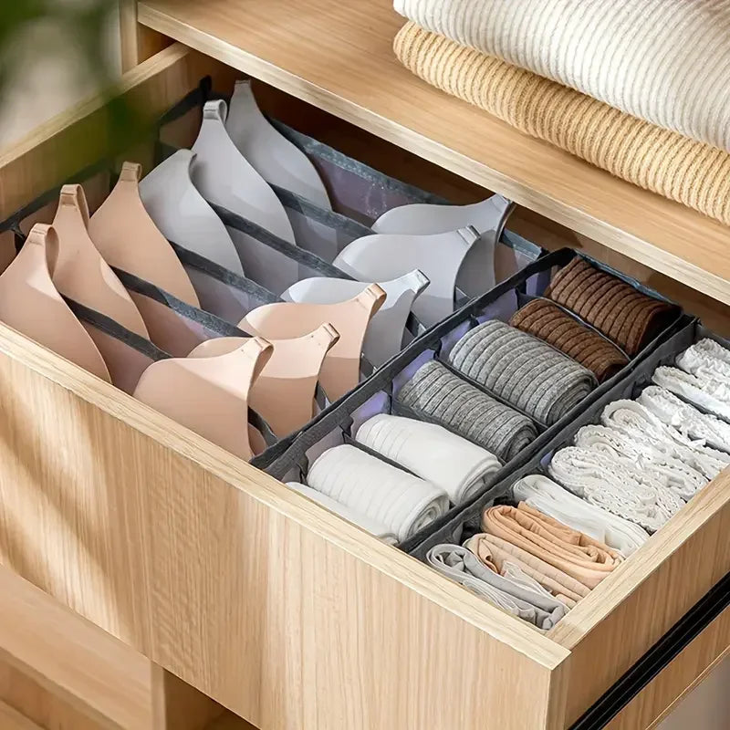 1PC- Closet Organizer for Socks Home Separated Underwear Storage Box 7/9/11 Grids Jeans Bra Organizer Foldable Drawer Organizer