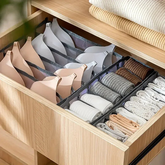 1PC- Closet Organizer for Socks Home Separated Underwear Storage Box 7/9/11 Grids Jeans Bra Organizer Foldable Drawer Organizer