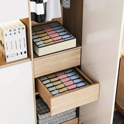 Sock Underwear Organizer Drawer Divider Foldable Closet Organizers Bins Cabinet Organization Storage Box for Socks Underwear Tie