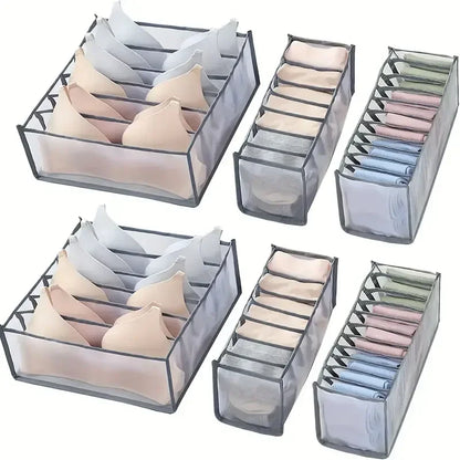 1PC- Closet Organizer for Socks Home Separated Underwear Storage Box 7/9/11 Grids Jeans Bra Organizer Foldable Drawer Organizer