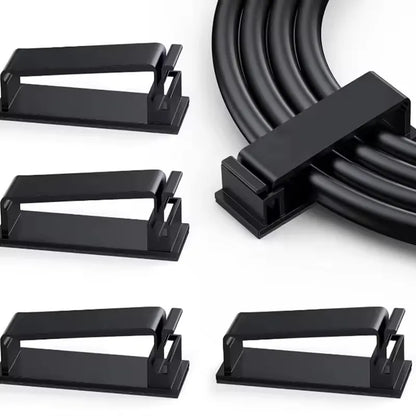 10pcs Self-adhesive Cable Organizer Cable Clamp Clips Holder Clamp Management Car USB Data Cable Decorative Cord Winder Manager