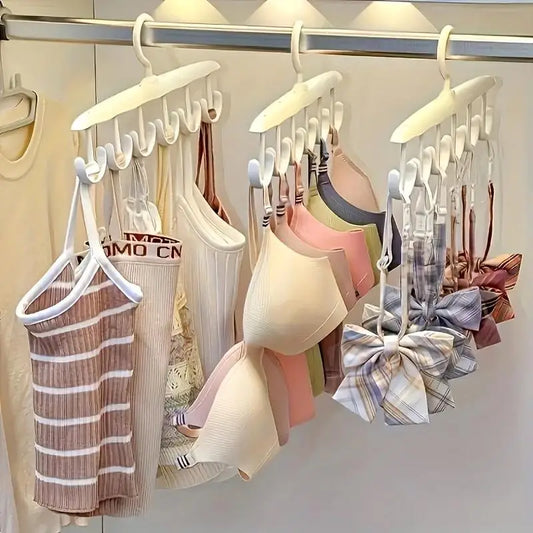 12-Hook Rotating Hanger – Space-Saving Closet Organizer for Ties, Belts, Underwear, Skirts | Portable Home & Dorm Storage