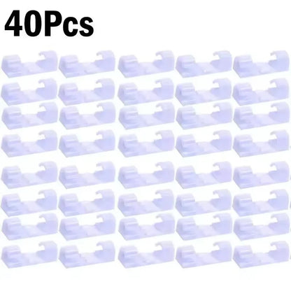 Cable Clips Organizer Drop Wire Holder Cord Management Self-Adhesive Cable Manager Fixed Clamp Wire Winder For Home Office Car