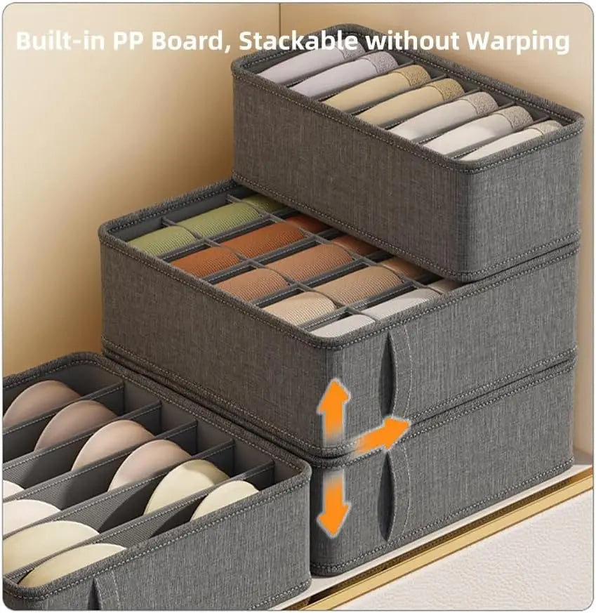 Closet Underwear Organizer Storage Box Drawer Fabric Foldable Cabinet Closet Storage Boxes for Storing Socks Underwear Ties Belt