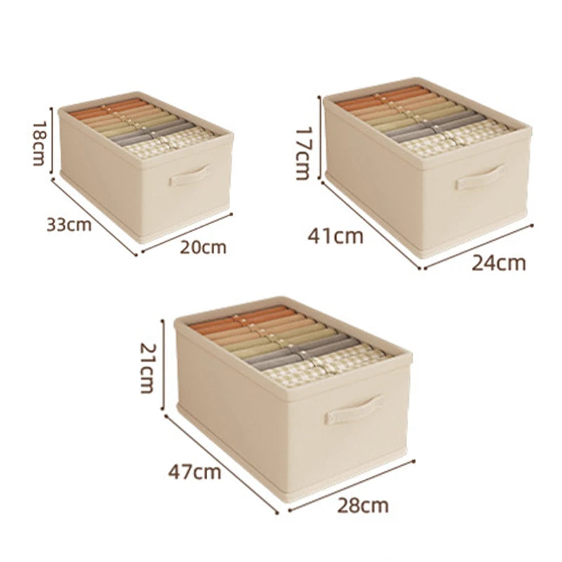 Clothes Organizer Trousers Clothes Jeans Storage Box Underwear Bra Socks Artifact Compartment Box Wardrobe Clothes Organizer