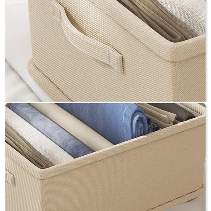Clothes Organizer Trousers Clothes Jeans Storage Box Underwear Bra Socks Artifact Compartment Box Wardrobe Clothes Organizer