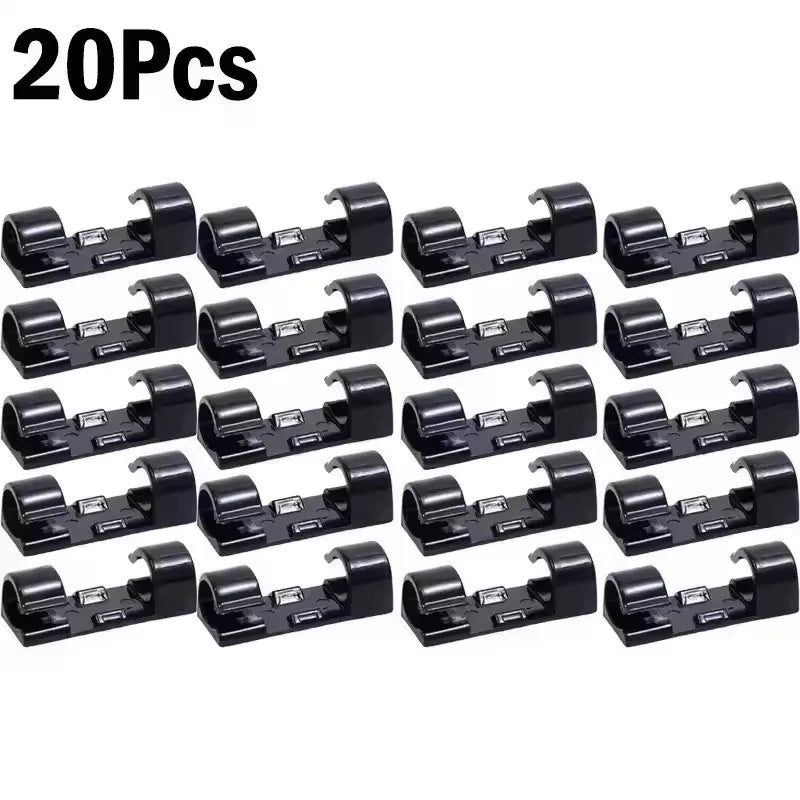 Cable Clips Organizer Drop Wire Holder Cord Management Self-Adhesive Cable Manager Fixed Clamp Wire Winder For Home Office Car