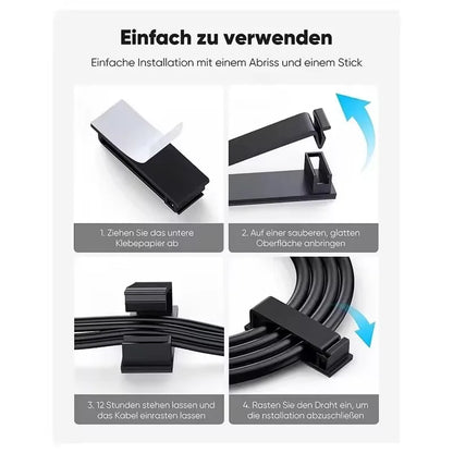 10pcs Self-adhesive Cable Organizer Cable Clamp Clips Holder Clamp Management Car USB Data Cable Decorative Cord Winder Manager