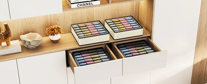 Sock Underwear Organizer Drawer Divider Foldable Closet Organizers Bins Cabinet Organization Storage Box for Socks Underwear Tie