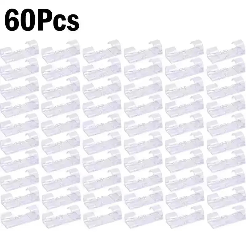 Cable Clips Organizer Drop Wire Holder Cord Management Self-Adhesive Cable Manager Fixed Clamp Wire Winder For Home Office Car