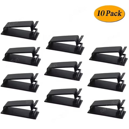 10pcs Self-adhesive Cable Organizer Cable Clamp Clips Holder Clamp Management Car USB Data Cable Decorative Cord Winder Manager