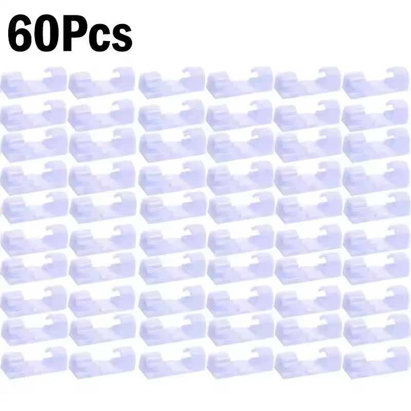 Cable Clips Organizer Drop Wire Holder Cord Management Self-Adhesive Cable Manager Fixed Clamp Wire Winder For Home Office Car